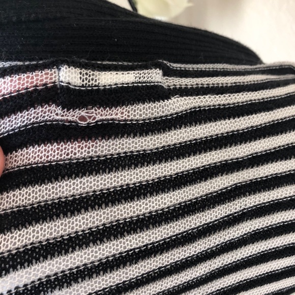 Women’s Cach’e Knitted Striped Sweater Cardigan - Picture 6 of 6